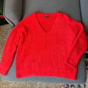 Red Chunky Express Sweater